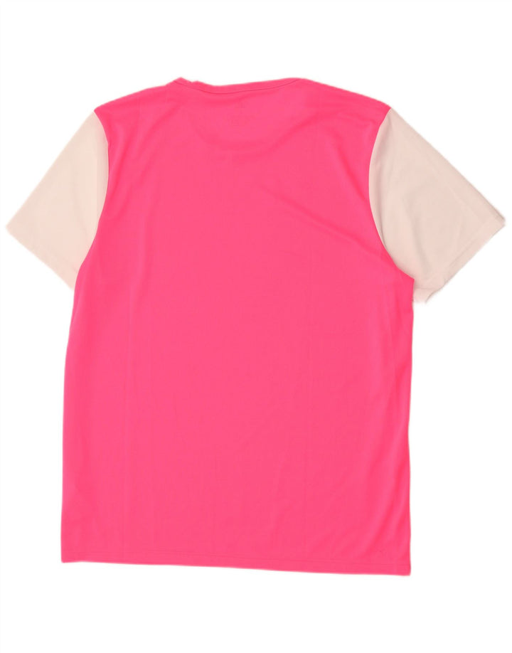 T-shirt Adidas Aeroready da uomo, grande, in poliestere color block rosa