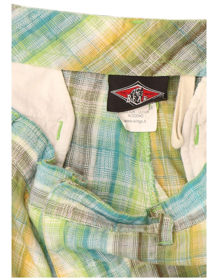 Pantaloncini cargo da uomo Bear W32 cotone a quadri multicolore medio