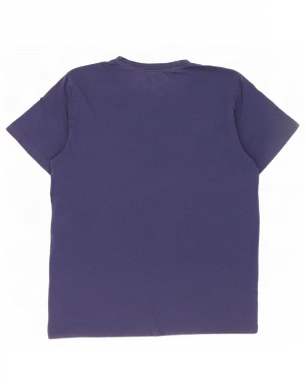 Nike Womens T-Shirt Top UK 14 Medium Navy Blue Cotton