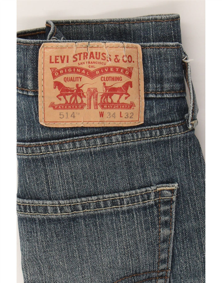 LEVI'S Mens 514 Straight Jeans W34 L32 Blue
