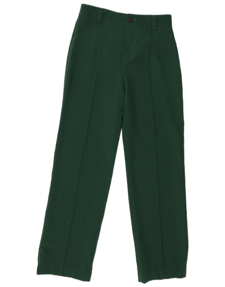 Pantaloni casual dritti da donna Zara medi W28 L31 poliestere verde
