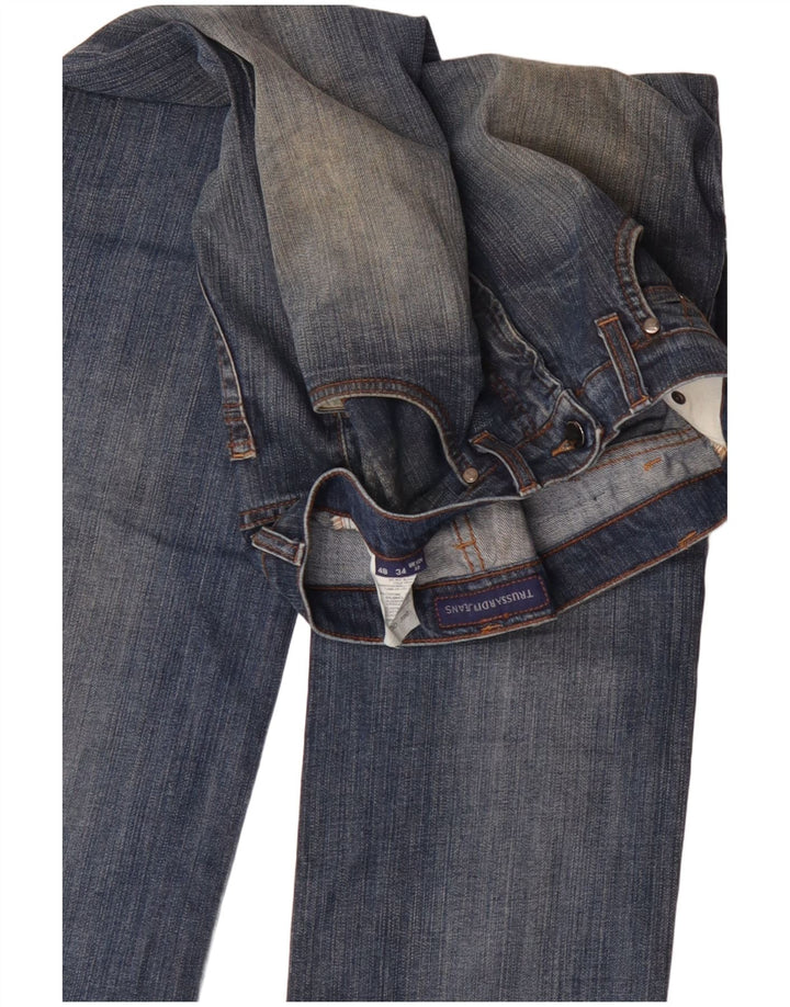 Jeans Straight Uomo Trussardi W32 L34 Blu Cotone