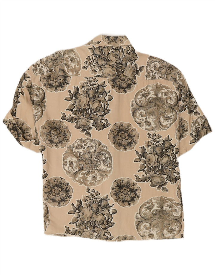 Camicia a maniche corte da donna Camel Active EU 42 Grande viscosa floreale beige
