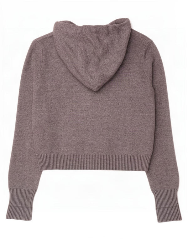 Maglione corto con cappuccio da donna Zara UK 10 piccolo grigio