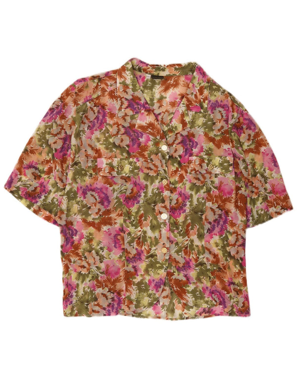 Lorena Maglia Manica Corta Donna IT 49 XL Multicolore Floreale