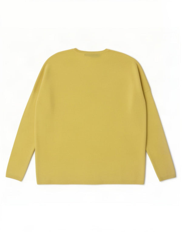 Maglione maglione oversize con scollo a barca da donna Zara UK 10 piccolo giallo