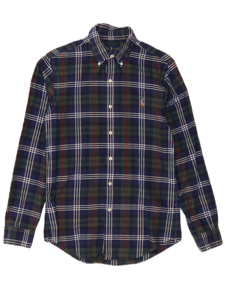 Camicia slim fit da uomo Ralph Lauren piccola in cotone scozzese multicolore