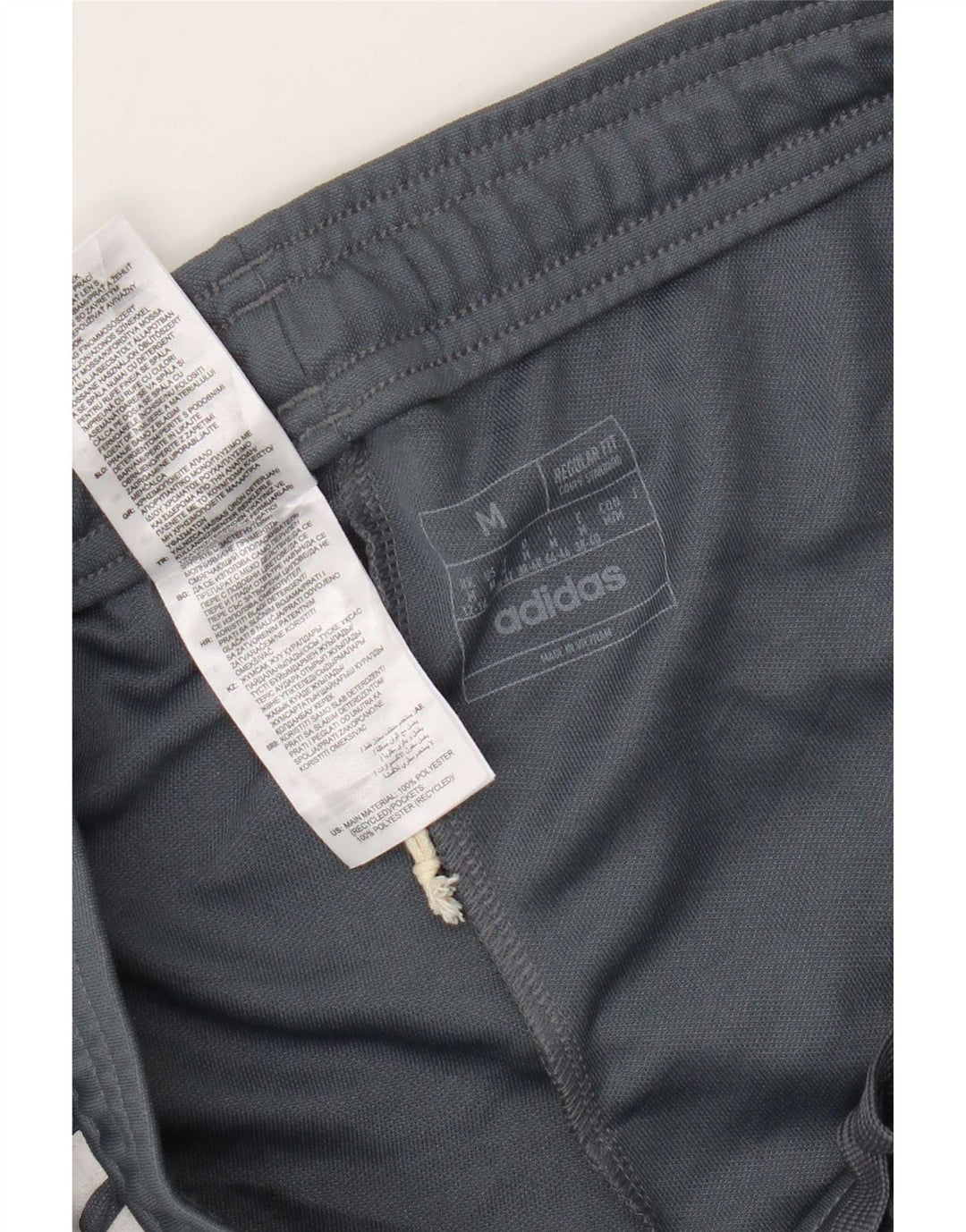 Pantaloni da tuta con grafica Adidas da donna UK 12/14 Grigio medio