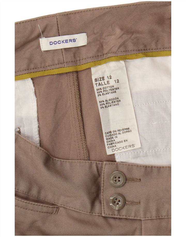 Pantaloni Capri da donna Dockers US 12 Large W34 L20 Cotone Beige