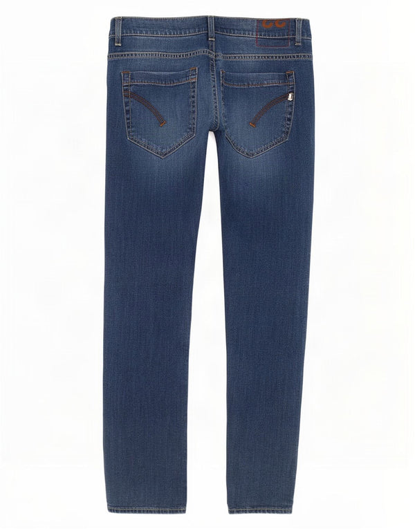 Dondup Jeans Slim Donna W33 L32 Cotone Blu