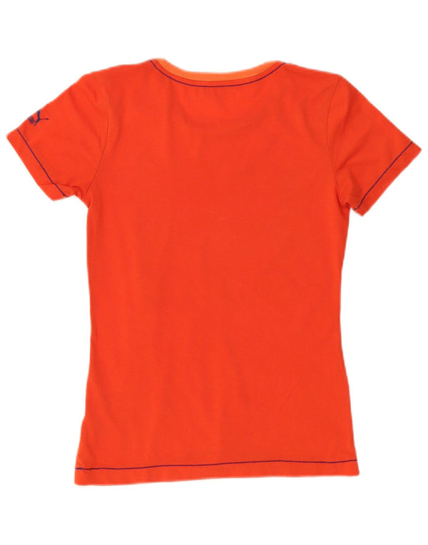 T-shirt grafica da donna Puma UK 10 piccola arancione