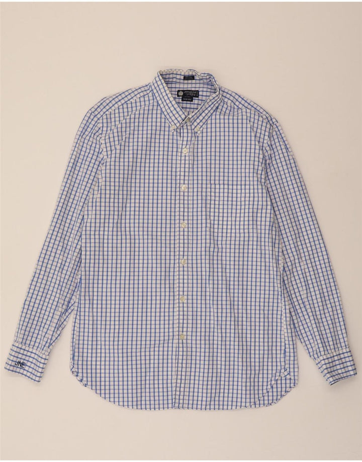 J. CREW Mens Shirt Size 16 1/2 Large Blue Check Cotton Vintage J. Crew and Second-Hand J. Crew from Messina Hembry 