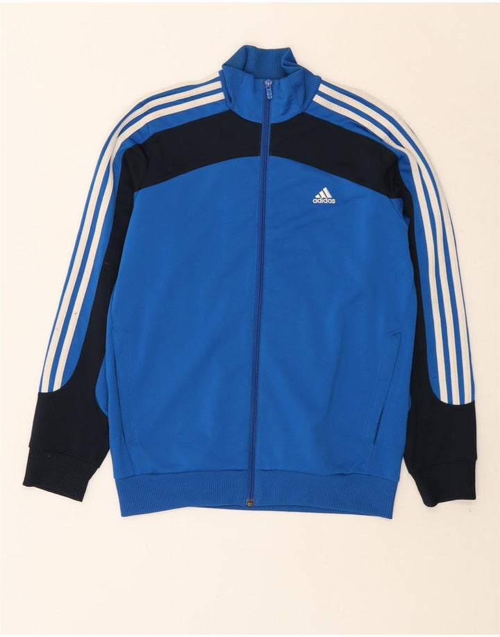 Giacca da ginnastica grafica da ragazzo Adidas 13-14 anni Blu Colourblock