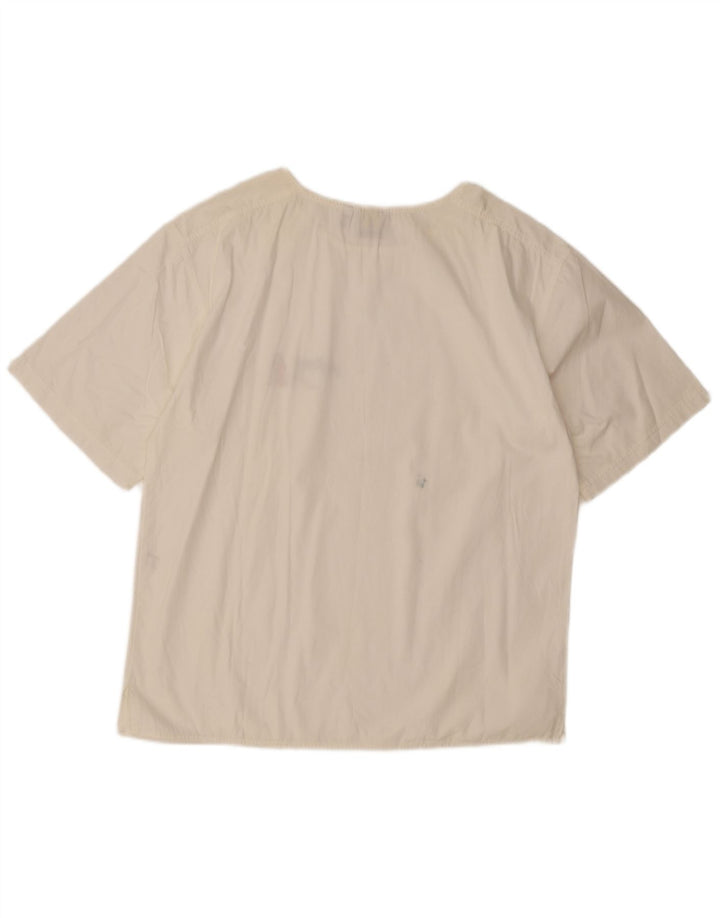 Camicetta oversize da donna Enrico Coveri Top UK 10 piccolo cotone bianco