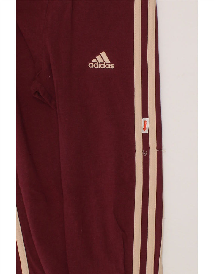 ADIDAS Girls Leggings 9-10 Years  Maroon Cotton Vintage Adidas and Second-Hand Adidas from Messina Hembry 