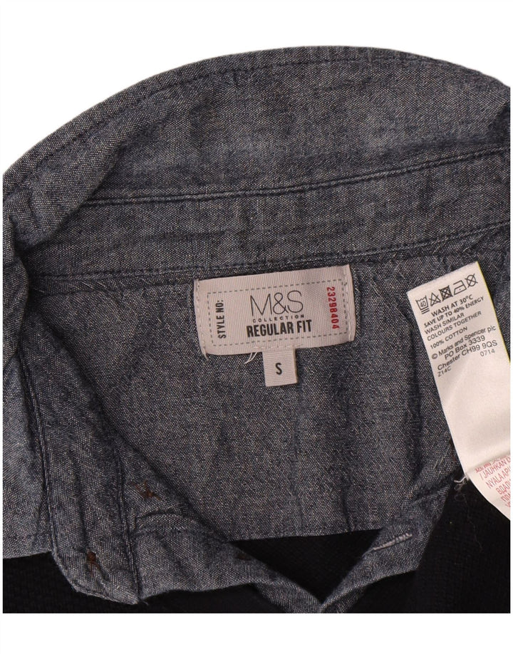 Maglione da uomo Marks & Spencer vestibilità regolare con collo alto piccolo blu navy