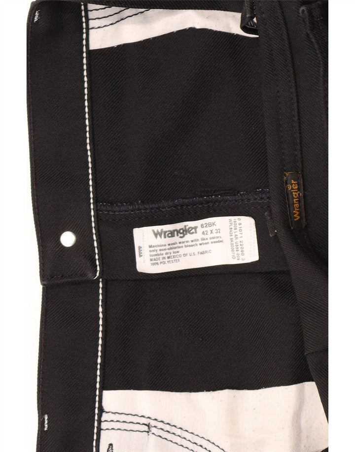 Pantaloni casual dritti da uomo Wrangler W42 L28 poliestere nero