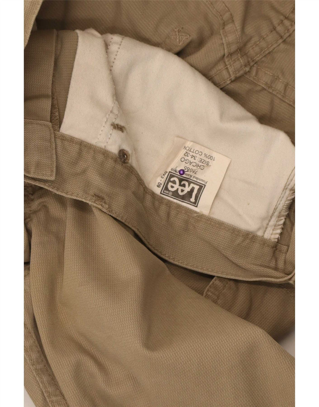 Pantaloni casual da uomo Lee W34 L32 in cotone beige