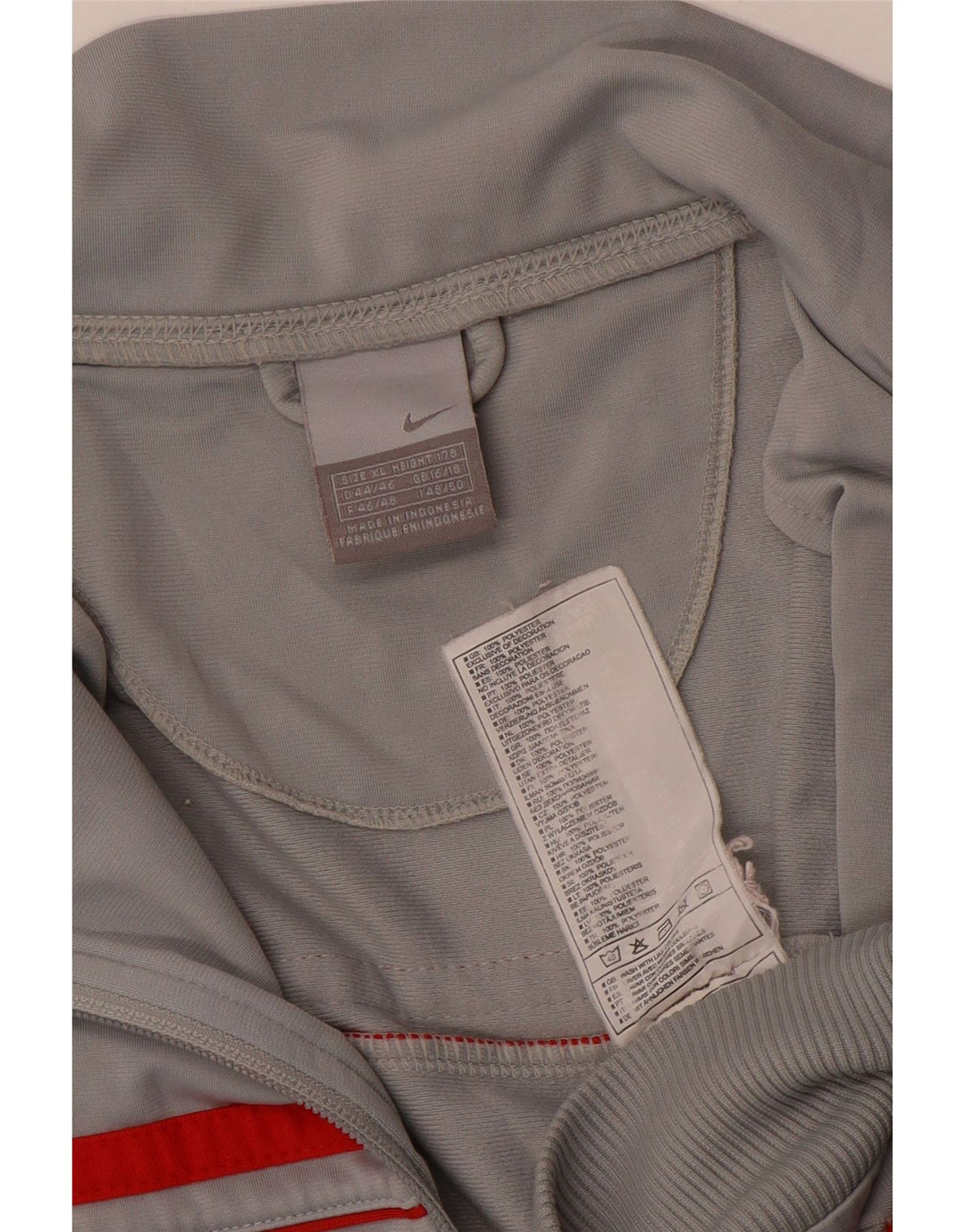 Giacca da tuta da donna Nike UK 16/18 XL Poliestere color block grigio