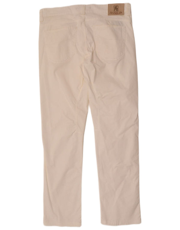 Pantaloni casual dritti da uomo SIVIGLIA W36 L32 bianchi