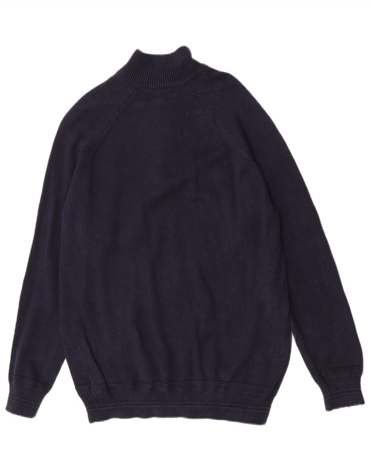 Maglione da uomo Marks & Spencer con bottoni e collo blu navy medio