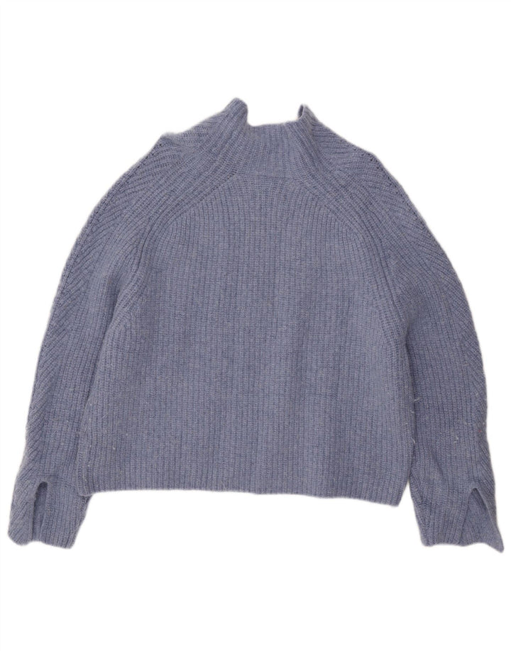 Maglione corto da donna John Lewis con collo dolcevita UK 16 grande blu