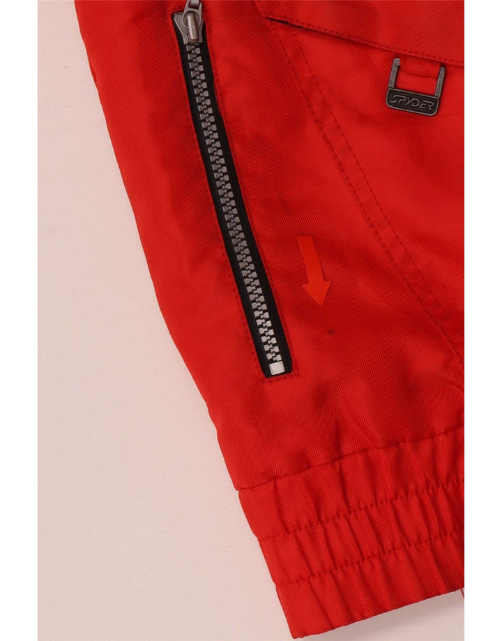 Giacca da sci con cappuccio per ragazzi Spyder 11-12 anni Poliestere color block rosso