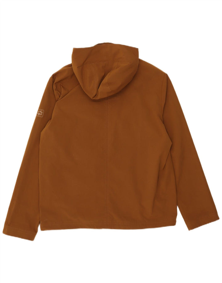 Giacca a vento con cappuccio da uomo Jack Wolfskin UK 36/38 Marrone medio