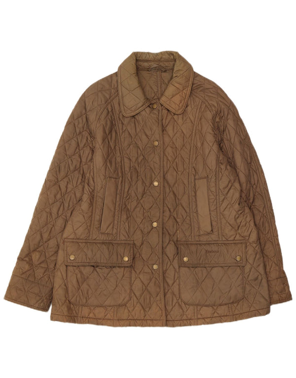 Giacca trapuntata da donna Barbour UK 18 XL marrone in poliammide