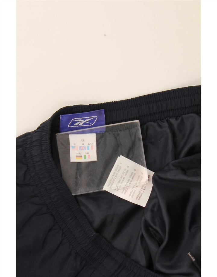 Pantaloni da tuta da donna Reebok UK 14 Large in poliestere blu navy