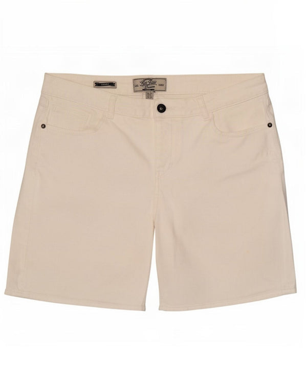 Fat Face Womens Denim Shorts UK 12 Medium W30 White Cotton