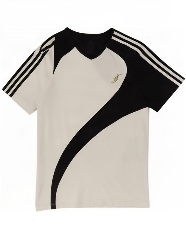 T-shirt da uomo Adidas Top Small bianca color block