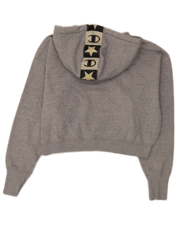 Maglione con cappuccio corto grafico da donna Champion UK 14 Cotone grigio medio