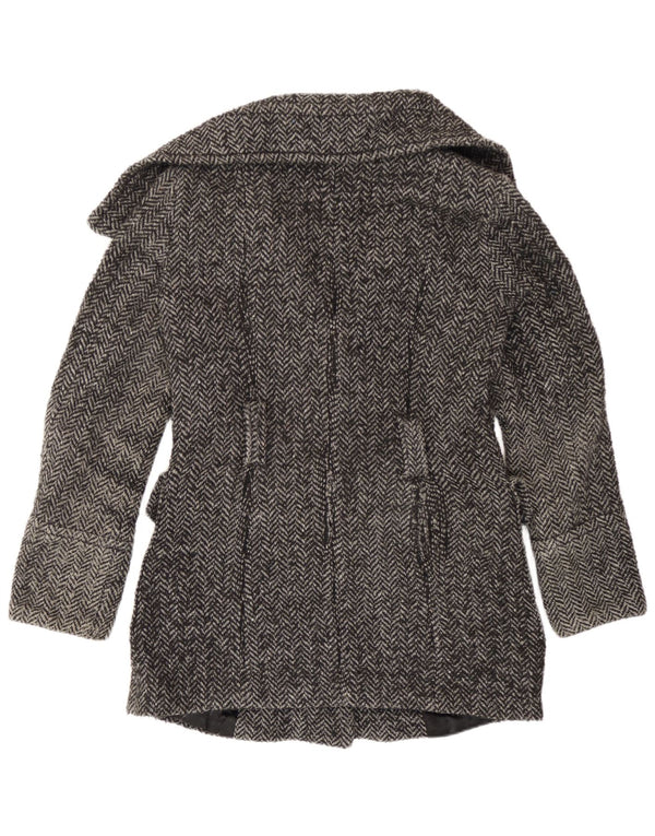 Cappotto Zara da donna UK 14 grigio medio a spina di pesce