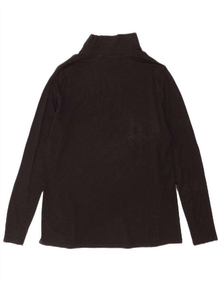 Marks & Spencer Top da donna manica lunga UK 14 cotone nero medio