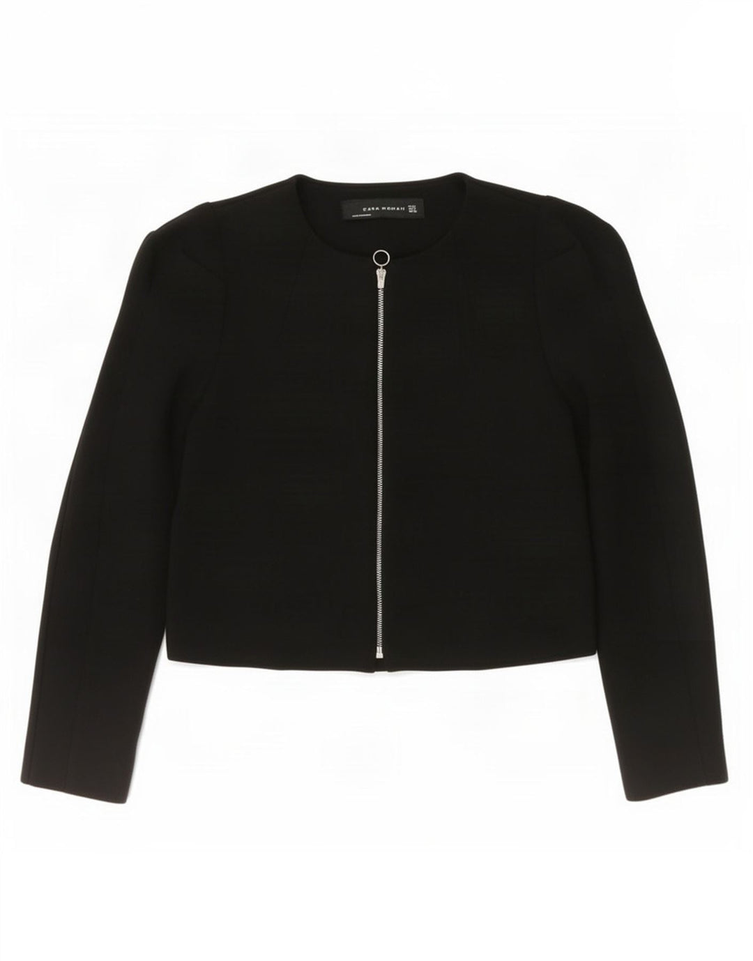 Giacca blazer corta da donna Zara UK 10 piccola poliestere nero