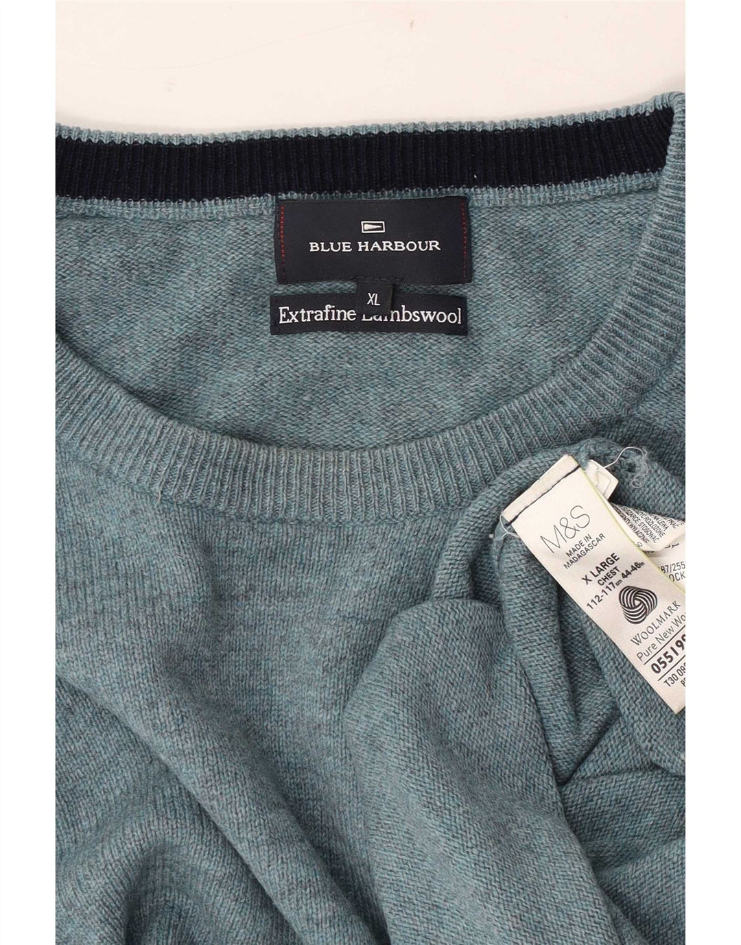 Maglione maglione girocollo da uomo Marks & Spencer blu Harbour XL blu