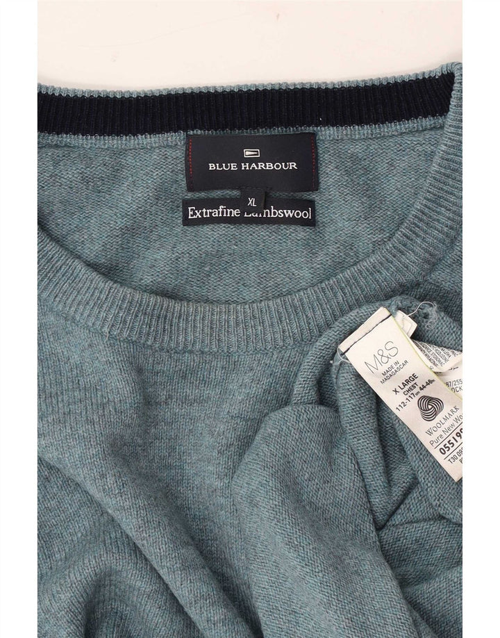 Maglione maglione girocollo da uomo Marks & Spencer blu Harbour XL blu