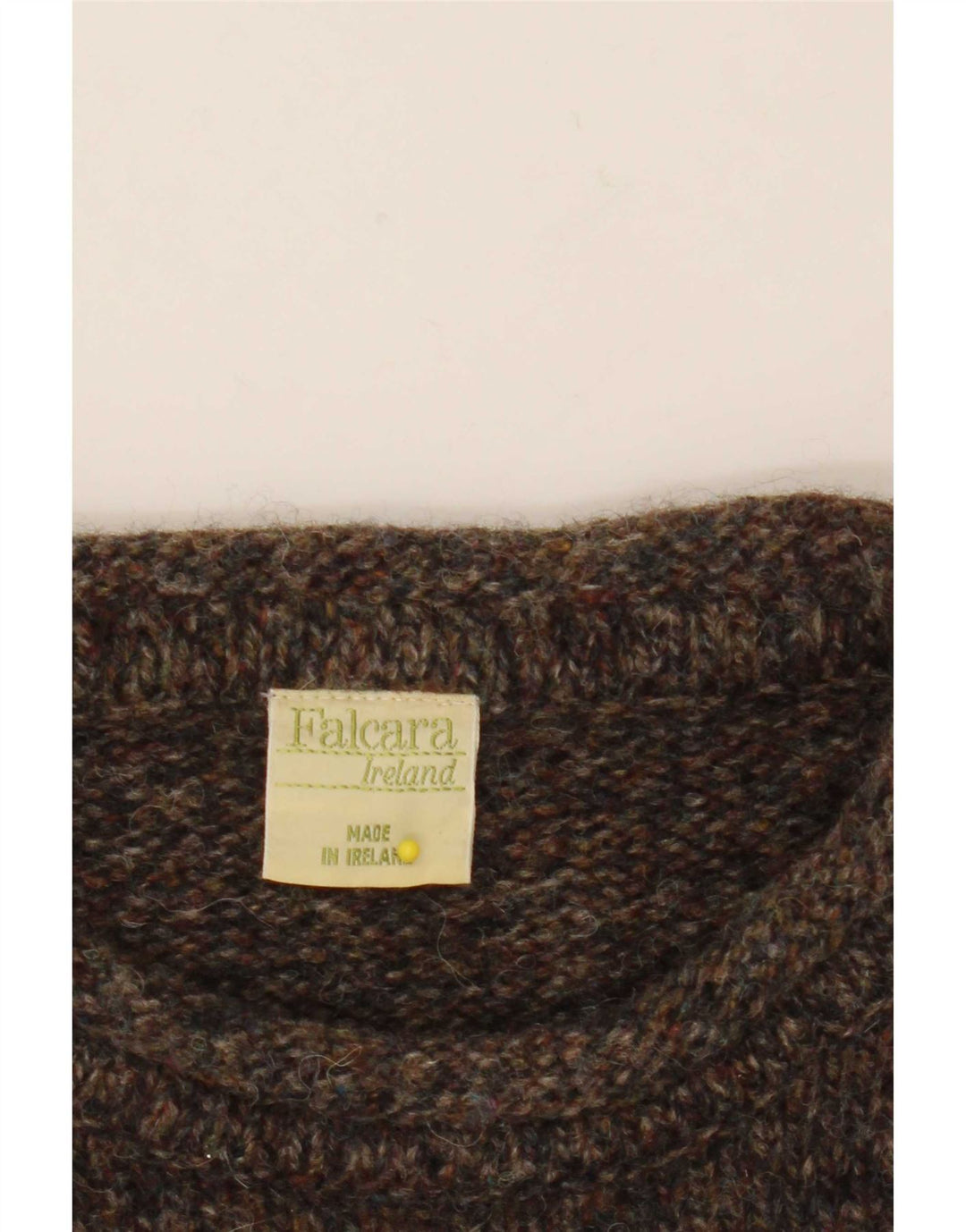 Maglione maglione con scollo a barca da donna vintage UK 14 Lana screziata grigio medio
