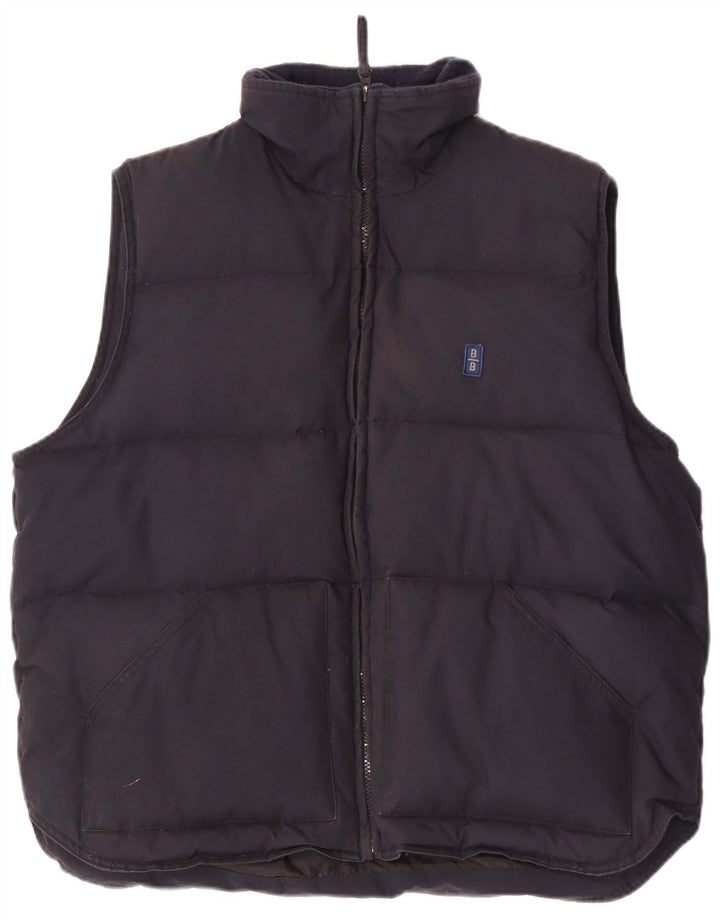 BOMB BOOGIE Gilet imbottito da uomo dal taglio ampio UK 38 Medio Poliestere blu navy