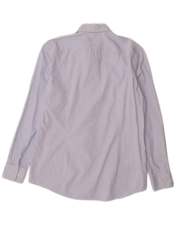 Camicia da uomo slim fit Hugo Boss taglia 42 16 1/2 grande blu