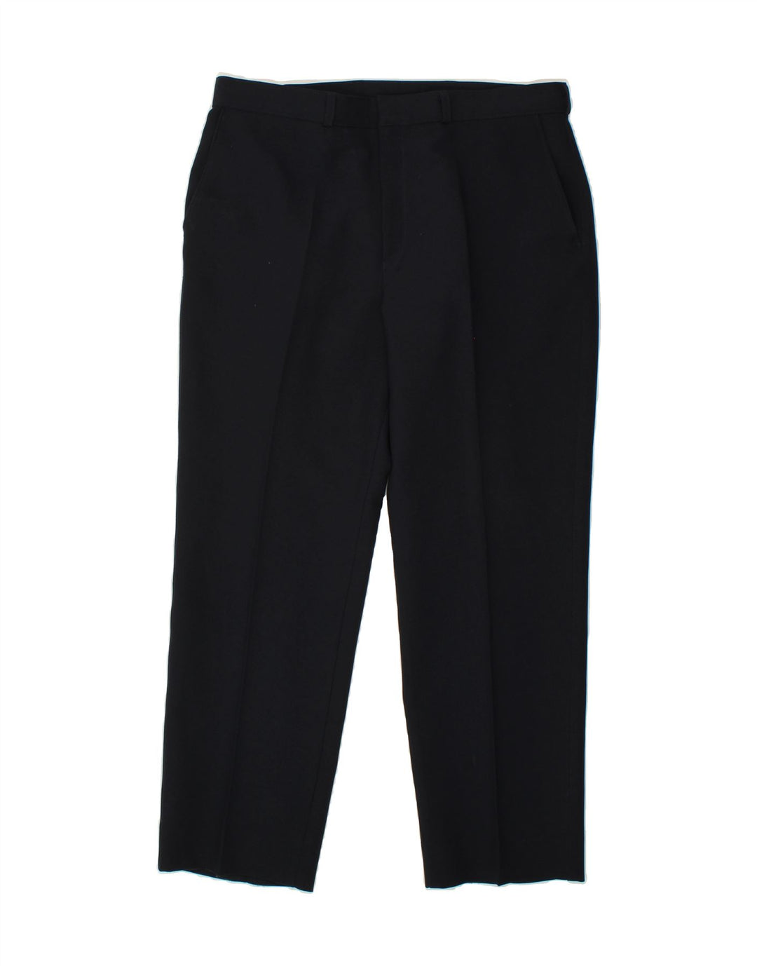 ST. BERNARD Womens Straight Chino Trousers W34 L29 Navy Blue Polyester Vintage St. Bernard and Second-Hand St. Bernard from Messina Hembry 