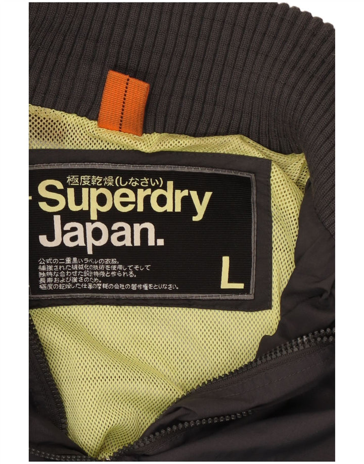 Giacca a vento da donna SUPERDRY UK 16 grande nylon grigio