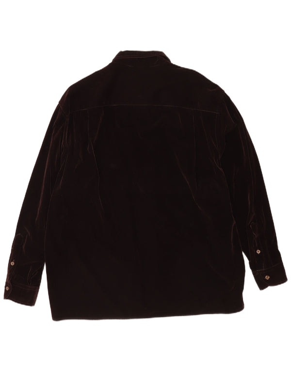 Camicia da uomo in velluto a coste Pal Zileri 2XL viscosa marrone