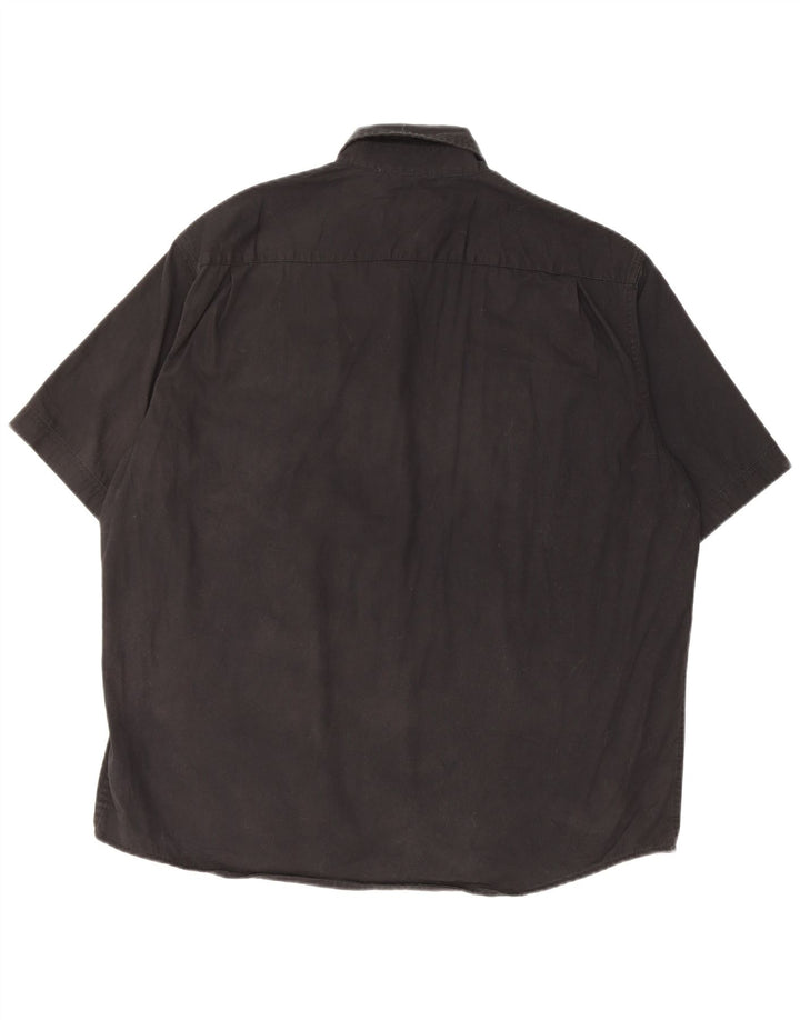 Camicia a maniche corte da uomo Wrangler grande in cotone nero