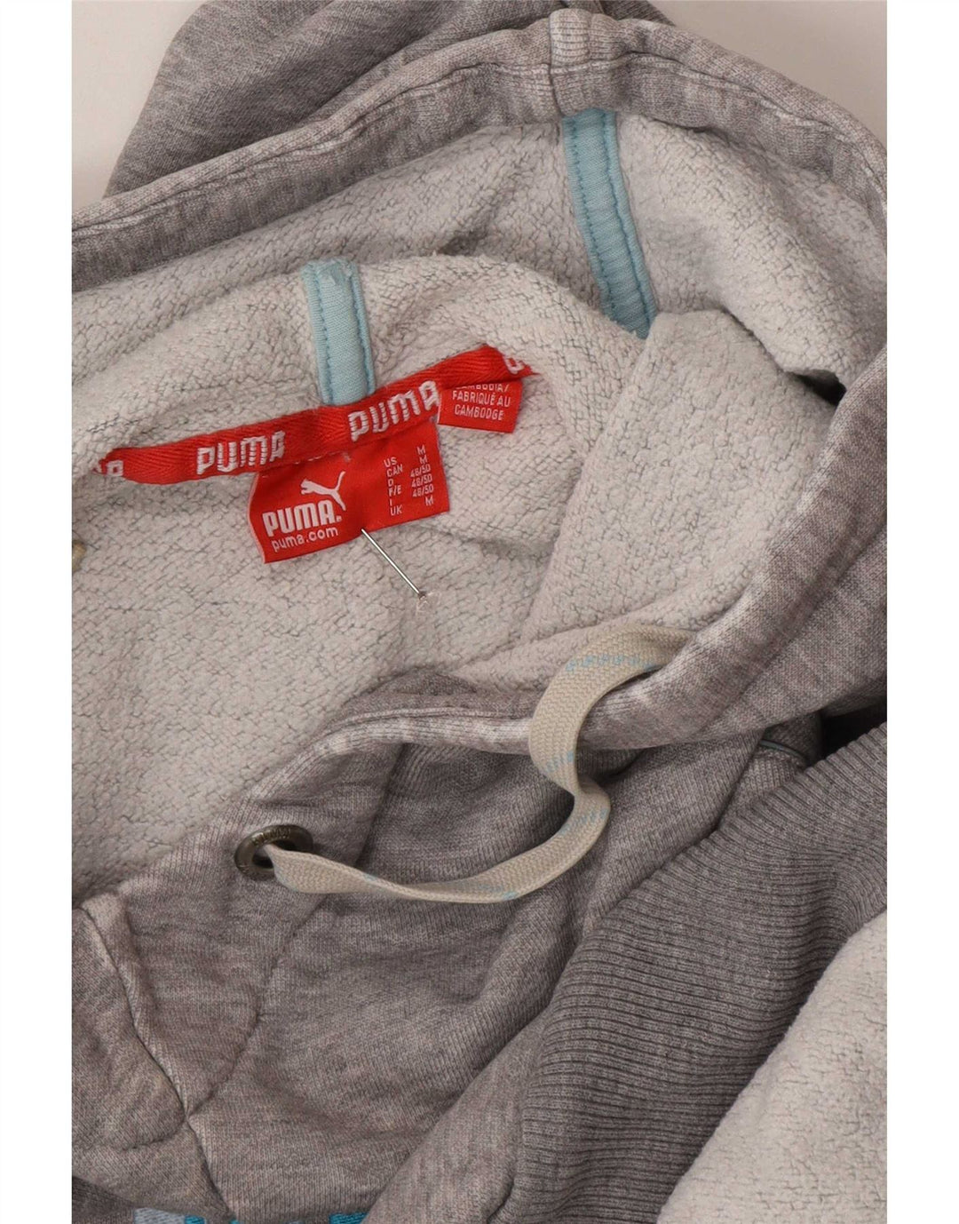 Felpa con cappuccio grafica da uomo Puma grigio medio chiazzato