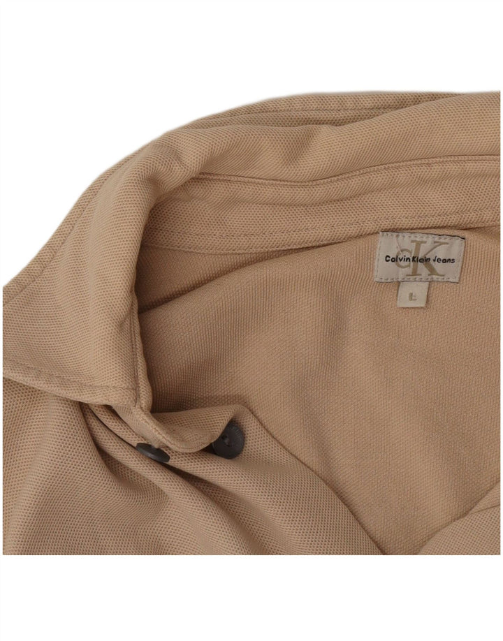 Camicia da uomo Calvin Klein Jeans grande beige