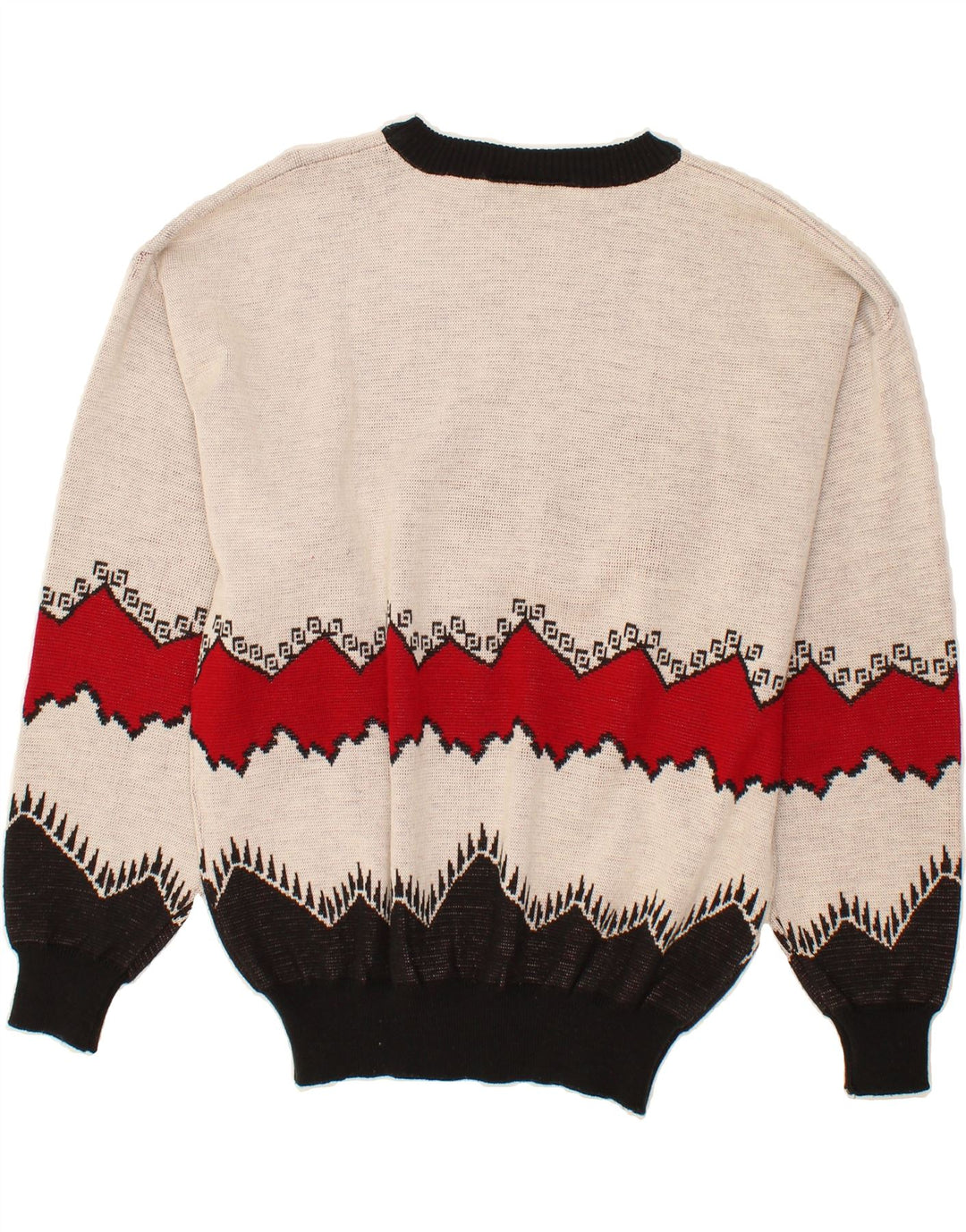 Maglione maglione girocollo da uomo CLASSIC 2XL Acrilico Fair Isle bianco