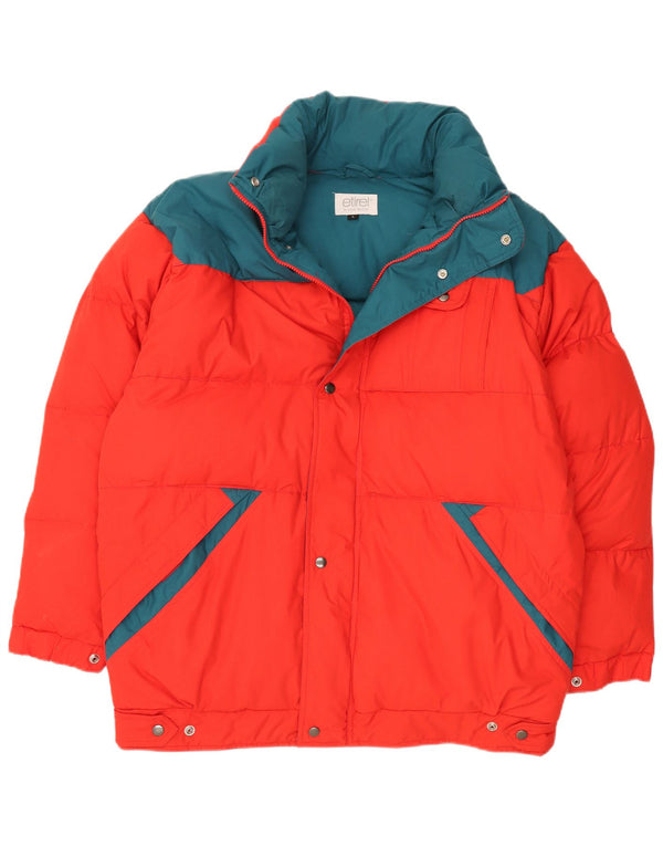Giacca imbottita con cappuccio da uomo Etirel UK 40 Large Red Colourblock invernale
