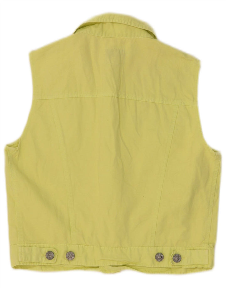 Gilet Donna Superga Crop Denim IT 44 Cotone Giallo Medio